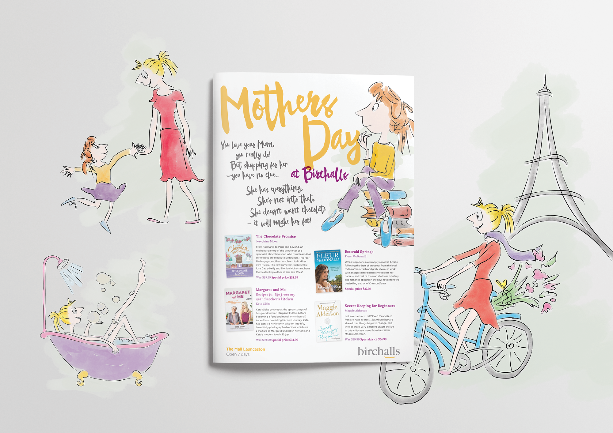 Birchalls Mothers Day Catalogue and Illustrations